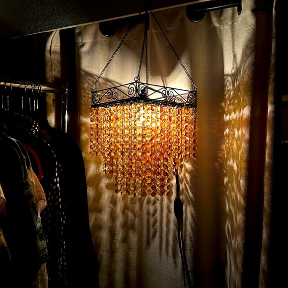 Other - Boho beaded hanging lamp